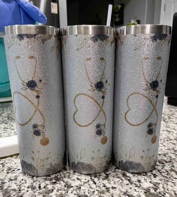 Glitter Nurse Stethoscope Tumblers