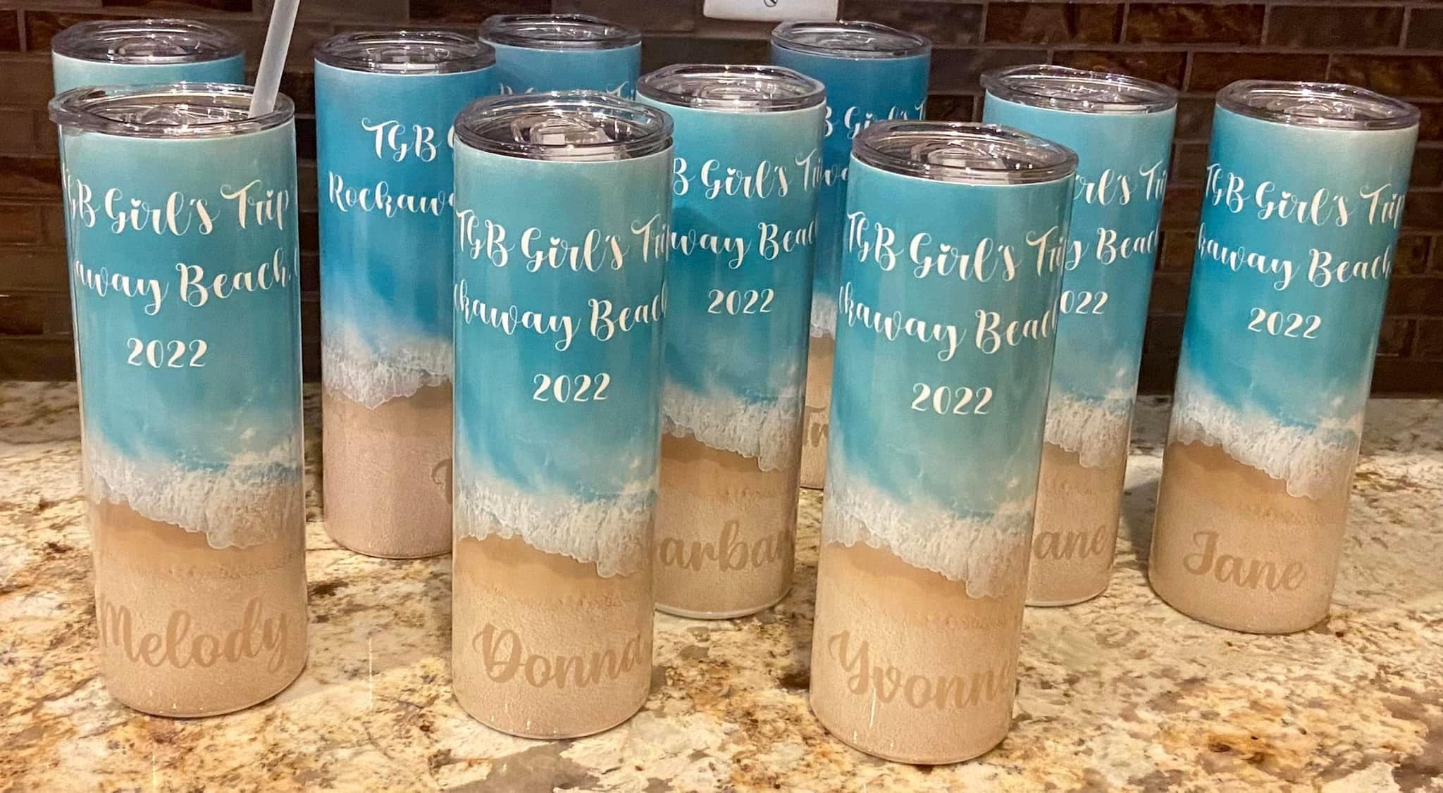 Custom Beach Trip Tumblers